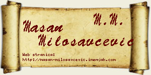 Mašan Milosavčević vizit kartica